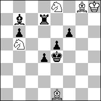 Pomysł znany, ale wykonany bez większych mankamentów. a) 1...)g5 2.3:c4+ -:c4 3.f:g5 -a4# b) 1...-e5 2.':c3+ ):c3 3.