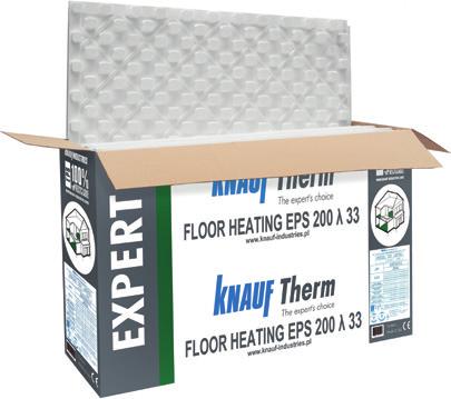 KNAUF Therm EXPERT Floor Heating EPS 200 λ 33 Oznaczenie według normy: EN 13163:2012+A1:2015.