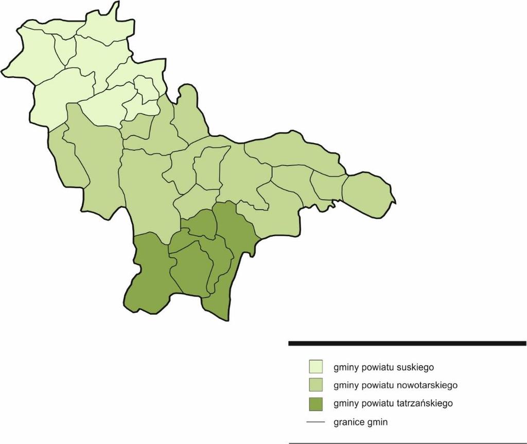 WPROWADZENIE Podregion nowotarski stanowi południowo zachodnią część województwa małopolskiego.