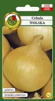 WOLSKA Odmiana późna, plenna o okresie wegetacji 140-150 dni. Tworzy cebule w kształcie kulisto-romboidalnym. Łuska cienka, barwy słomkowożółtej. Miąższ biały, soczysty, w smaku.