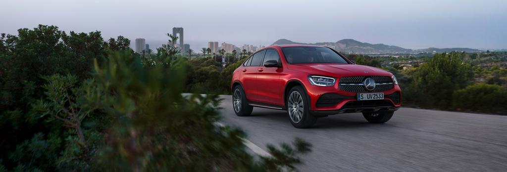 Siedzieć w SUV-ie. Jechać sportowym coupé. W nowym GLC Coupé każdy metr i każda sekunda stają się wydarzeniem sportowym.