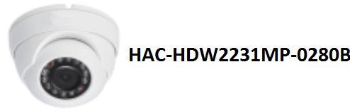 6mm stałoogniskowa D 378 ZAM 1/3" 4Megapixel CMOS 4MP, 25/30fps@1080P, HDCVI 2 HAC-HFW2401EP-0280B 25/30/50/60fps@720P, ICR, IP67, 120db True WDR Max. zasięg IR: 40m, zespół LED, Smart IR, 2.