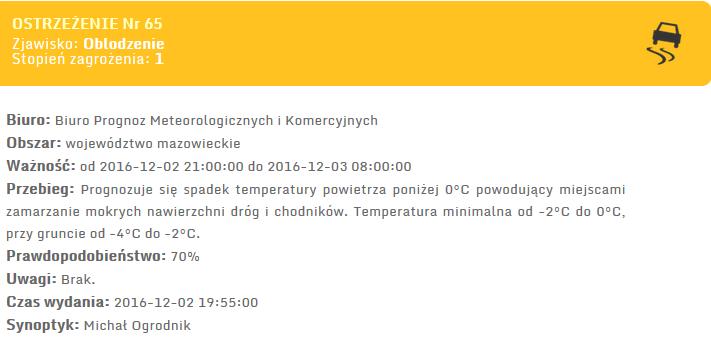 Ostrzeżenia meteo