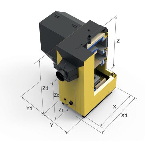 zasobnika Y1 mm 700 700 780 780 Wysokość kotła Z1 mm 655 655 735 735 Wysokość