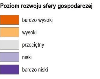 znaczeniu regionalnym i subregionalnym OBSZARY O NISKIM POZIOMIE ROZWOJU GOSPODARCZEGO Północna część regionu