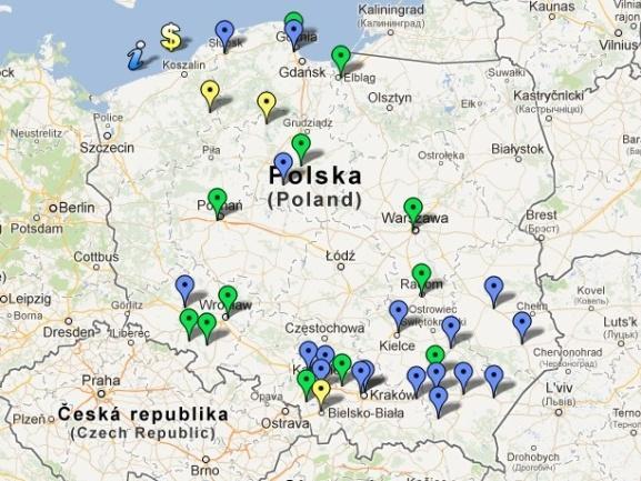 Ogólnodostępne stacje tankowania CNG Sieć stacji CNG w Polsce - 30 obiektów ogólnodostępnych - kilkanaście stacji dla użytku