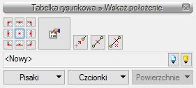 Wywołanie: Wstążka Ewakuacja grupa logiczna Drogi ewakuacyjne Tabela informacji Pasek narzędzi ArCADia-DROGI EWAKUACYJNE Wstaw tabelę informacyjną Po wybraniu opcji pojawia się okno wstawiania