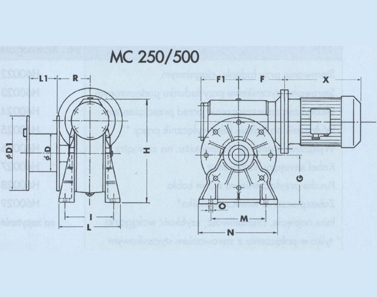 WCG09 WCG09 Wyciągarka elektryczna Typ MC MC.