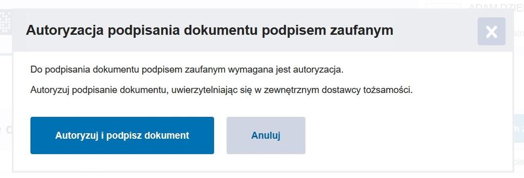 wybrać przycisk Podpisz