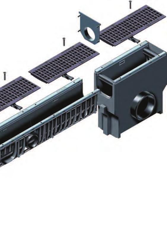 4 TOP STANDARD KORYTKA SZCZELINOWE FASERFIX STANDARD E PLUS PRO 3 1 korytka z tworzywa PE-PP, z ramami stalowymi, łączone systemem pióro wpust, zgodne z normą DIN V 19580 / PN