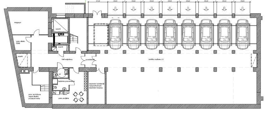 Parking podziemny * Przedstawiony