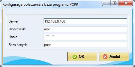 59 Aby skonfigurować połączenie należy wybrać przycisk [Konfiguruj połączenie z bazą PCPR].