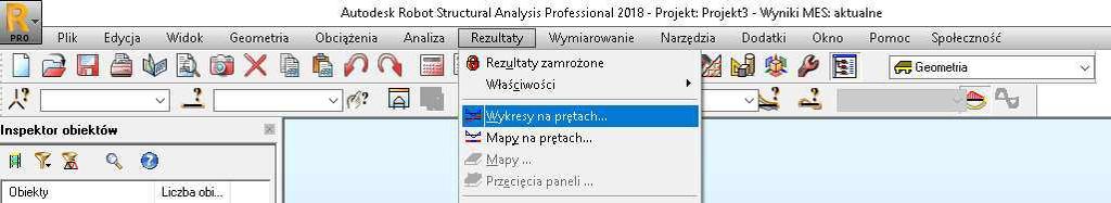 Analiza i modyfikacja modelu w środowisku Robot Structural Analysis (RSA). 1. Wyświetl profile, podpory i obciążenia w modelu. 2.