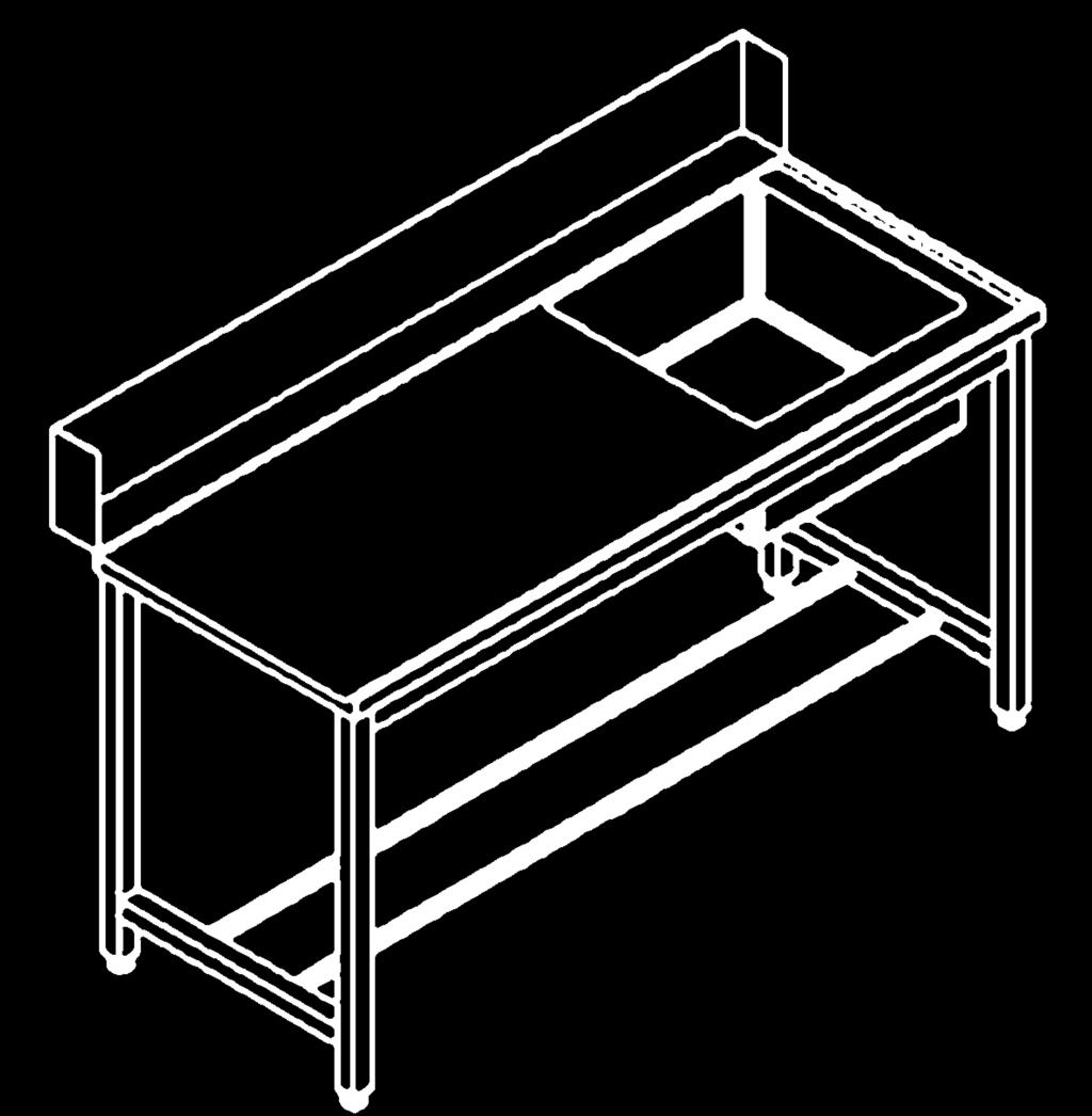 STOŁY ZAŁADOWCZE ZE ZLEWEM DO ZMYWAREK 5543 1000 E5543-106 1 770 E5543-107 1 929 1100 E5543-116 1 846 E5543-117 2 005 1200 E5543-126 1 908 E5543-127 2 081