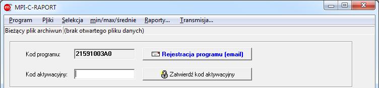 3 Rejestracja programu Program w wersji demonstracyjnej posiada wszystkie funkcjonalności wersji pełnej, jednakże wyłącza się samoczynnie po ok. 10 min.