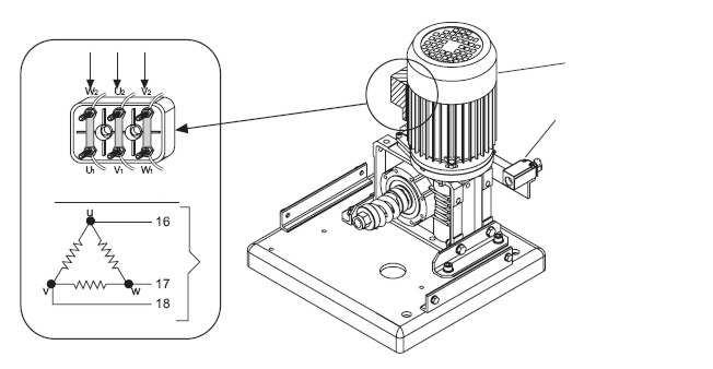 Uwaga: Upewnij się, Ŝe trzy płytki silnika elektrycznego (electric motor header) są ustawione równolegle.