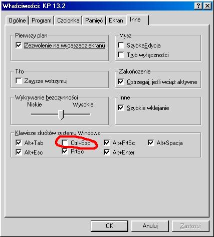 Podręcznik Użytkownika Str. 17 Rys. 9 Ustawienia Właściwości dla skrótu do KP Jeżeli program KP będzie uruchamiany w oknie Windows nie będą widoczne polskie znaki.