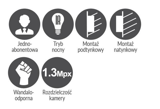 Rozdzielczość: 13Mpx Obiektyw: kąt widzenia 170º Tryb dzień/noc: