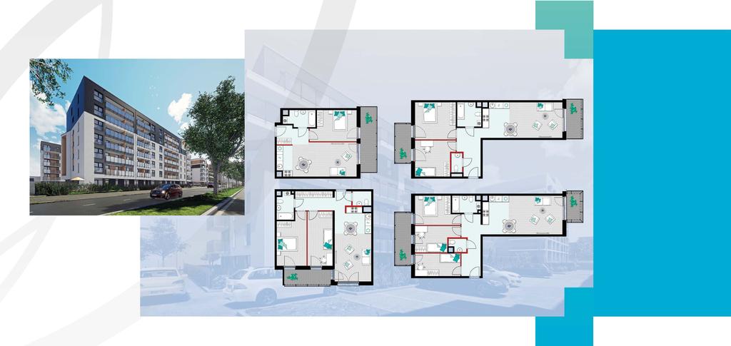 eszkanie OWe żytkowa m 2 żą dwa balkony 3 m 2 i 5,52 m 2 W budynku zaaranżowano 288 mieszkań o najczęściej poszukiwanych przez kupujących metrażach od 41 m 2 do 89 m 2.