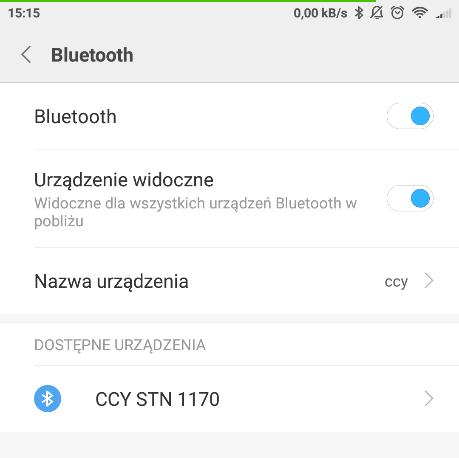 - KROK 3 Wyszukaj dostępnych urządzeń BLUETOOTH w menu urządzenia mobilnego. Okno wyszukiwania będzie wyglądało bardzo podobnie lub tak samo jak po prawej stronie ekranu.