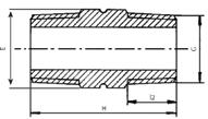 1/4 60 22 46 10 400 35 1 1/2 x 1 1/2 61 22 50 5 300 48 2 x 2 71 26 65 5 180 78 Zaślepka z gwintem