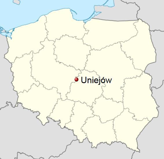 POŁOŻENIE NIERUCHOMOŚCI Nieruchomość położona jest w centralnej części miejscowości Uniejów, bezpośrednio przy zbiegu ulic Kościelnickiej i Ireny Bojakowskiej.