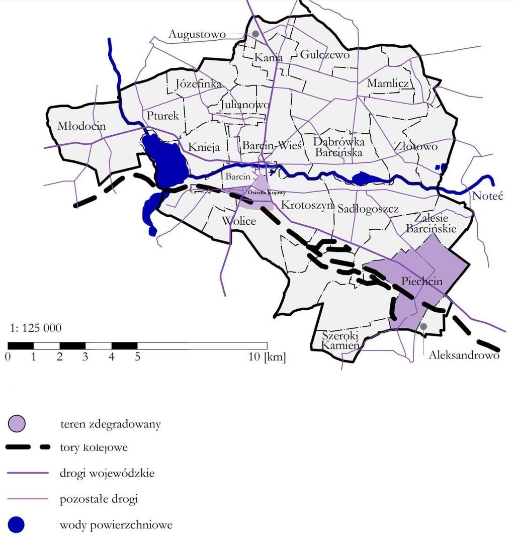 3. Obszar zdegradowany gminy 2 Obszarem zdegradowanym w gminie jest ten obszar, na którym zidentyfikowano występowanie stanu kryzysowego (czyli koncentracji negatywnych zjawisk w sferze społecznej