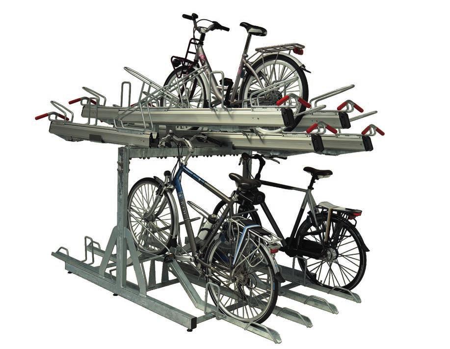FALCO LEVEL PREMIUM+ FALCOLEVEL PREMIUM+ Poczuj się jak w Holandii z kompaktowym parkingiem rowerowym, oferującym nową jakość w funkcjonalności i wyglądzie.
