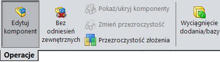 Rysunek 11.8. Pasek Operacje Rysunek 11.9. Wyjście z trybu edycji części Rysunek 11.10.