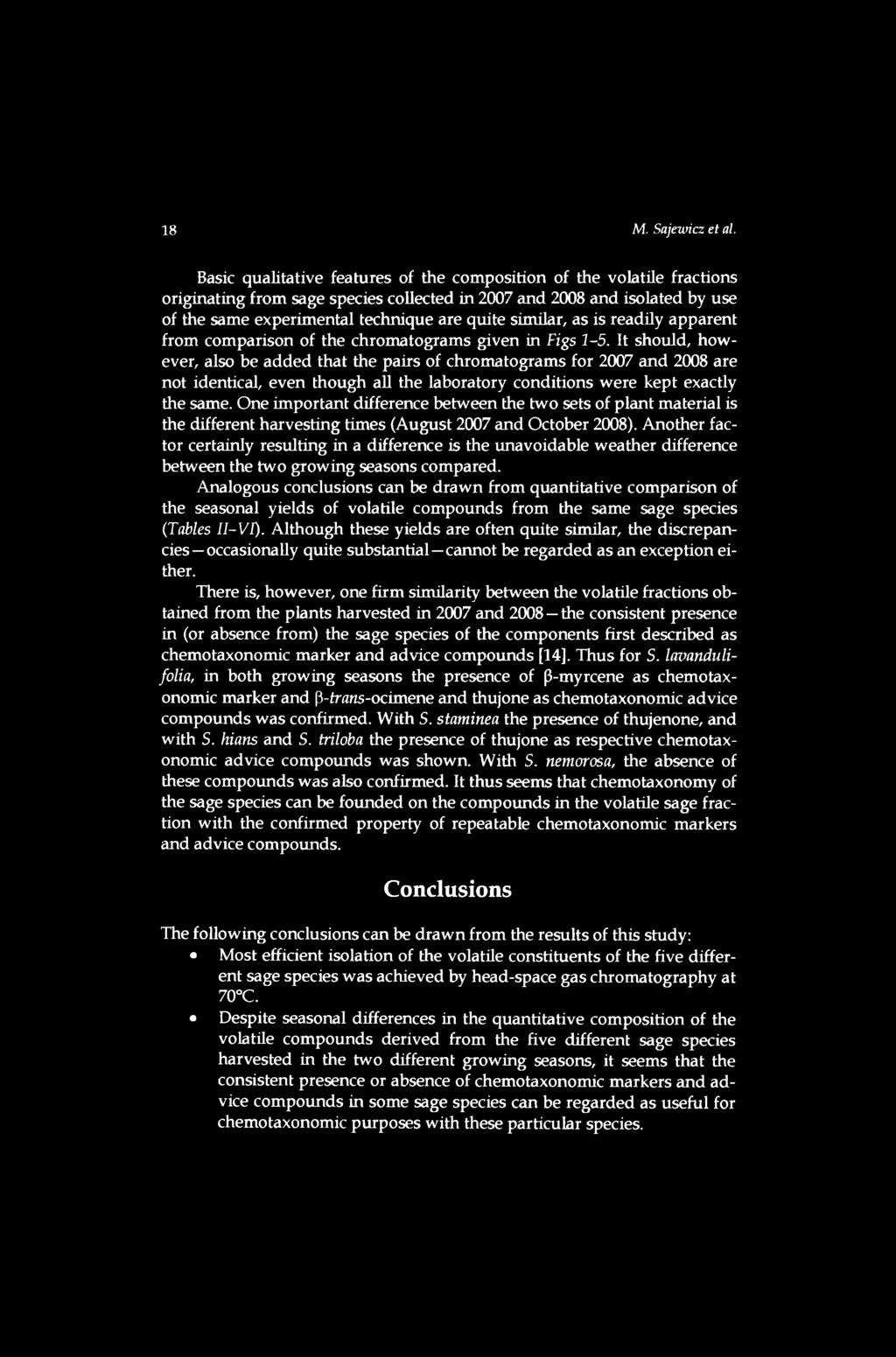 Basic qualitative features of the composition of the vo!