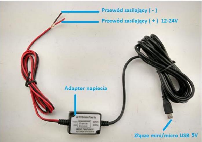 Podłączenie pod adaptera zasilania(należy dokupić oddzielnie) Podłączenie adaptera 1.