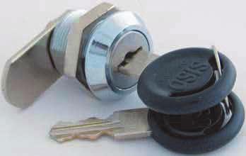 Skład kompletu 1 klucz transparentne podkładki Obrót klucza o 90 lub 10 otwiera lub zamyka zamek Korpus: znal Cylinder i nakrętka sześciokątna: stal Podkładki: PVC do montażu szkła Cylinder Ø19x lub