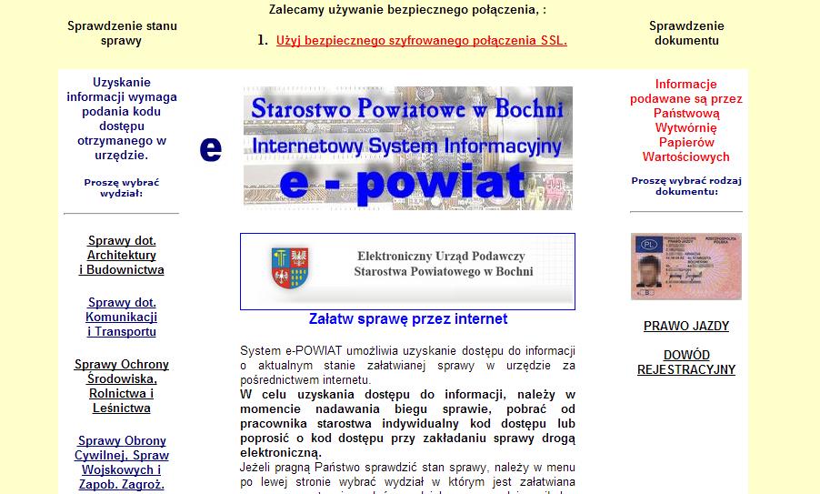 S T R. 9 Poniżej fragment strony Systemu (www.powiatbochenski.
