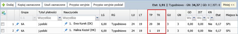 Arkusz. Jak w arkuszu opisywać obowiązki nauczycieli, które realizowane są przez część roku szkolnego?