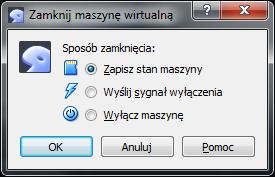 Jeżeli menu jest niedostępne wybierz kombinację przycisków prawy CTRL+C, prawy CTRL+Home Wybierz tę opcję, aby zamknąć Wirtualny Serwer Egzaminacyjny Rys. m20 25.