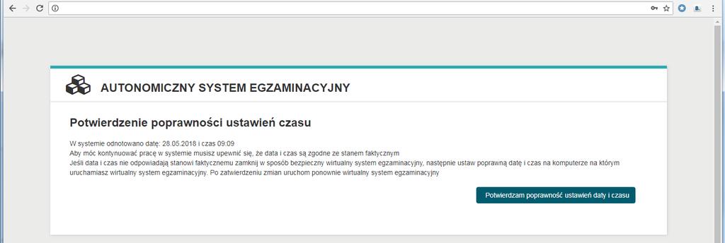 Wybierz ten przycisk, aby potwierdzić aktualną datę i czas Rys. e1.