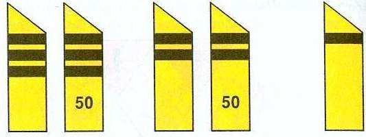 Znaki na wagonach z przewodem elektrycznego ogrzewania informujące o przeznaczeniu przewodu w zależności od wielkości napięcia (1000, 1500 lub 3000