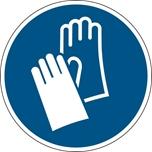 Ochrona rąk: W przypadku wielokrotnego lub długotrwałego kontaktu, należy nosić rękawice. W przypadku uszkodzenia lub oznak zużycia należy natychmiast wymienić rękawice.