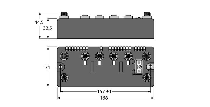 Kompaktowe, sieciowe moduły I/O On- Machine CANopen slave 10, 20, 50, 125, 250, 500, 800, or 1000 kbps Two 5-pin M12 male receptacles for fieldbus connection 2 rotary coding switches for node-address