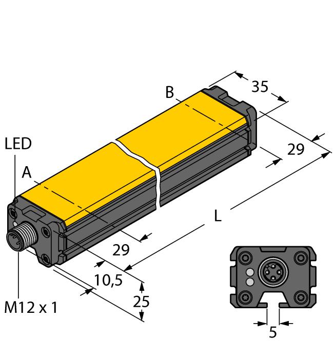 prostopadłościenny, aluminium / tworzywo sztuczne Różne opcje montażowe Wskazanie zakresu pomiarowego diodami LED Odporność na zakłócenia elektromagnetyczne Wyjątkowo małe strefy martwe Rozdzielczość