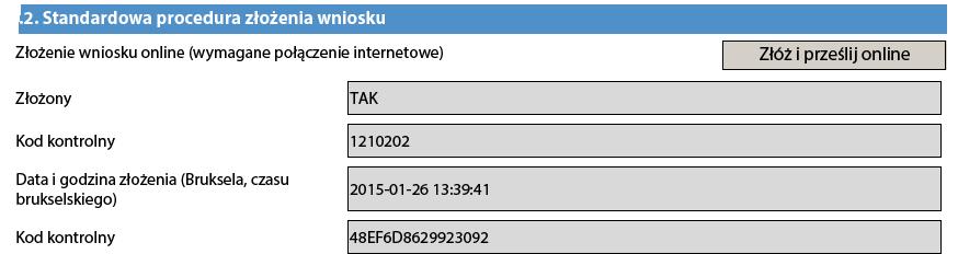 SKŁADANIE WNIOSKU EFORM (2/3) Po złożeniu wniosku