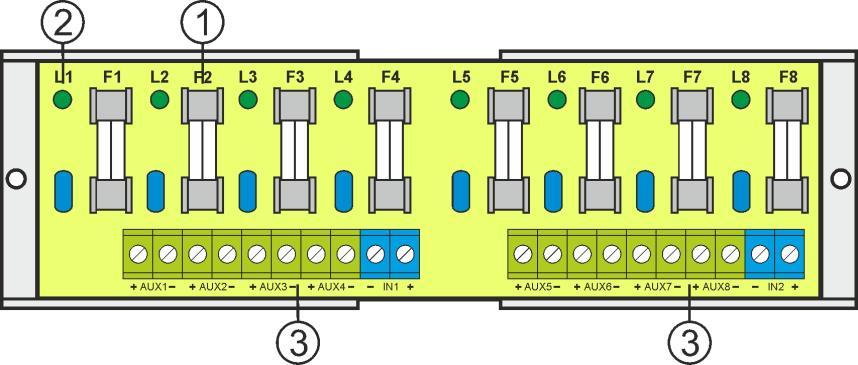 Rys.2. Widok modułu bezpiecznikowego LB8. Rys.3. Filtr wyjściowy. Tabela 3.