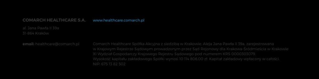 Załącznik nr 1 do uchwały nr 2/2/2019 Zarządu Comarch Healthcare S.A. REGULAMIN ORGANIZACYJNY COMARCH HEALTHCARE S.A. DOTYCZĄCY DZIAŁALNOŚCI CENTRUM MEDYCZNEGO IMED24 Postanowienia ogólne 1.