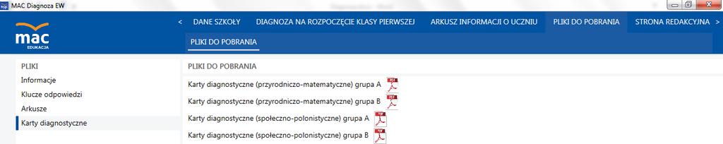 W zakładce PLIKI DO POBRANIA znajdziesz także: informację dla nauczyciela, klucze odpowiedzi i punktację zadań,