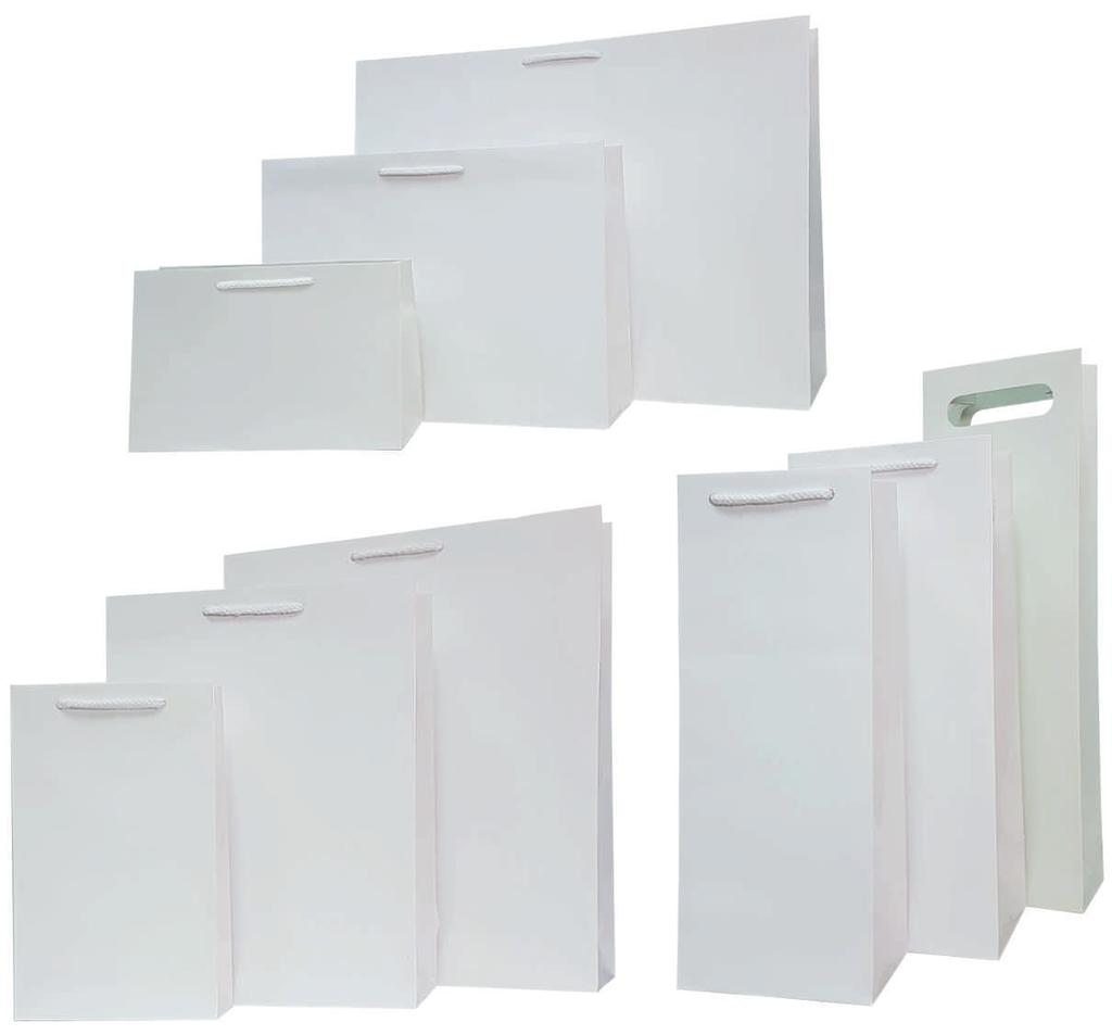 WHITE LAMINATED BAGS / TORBY