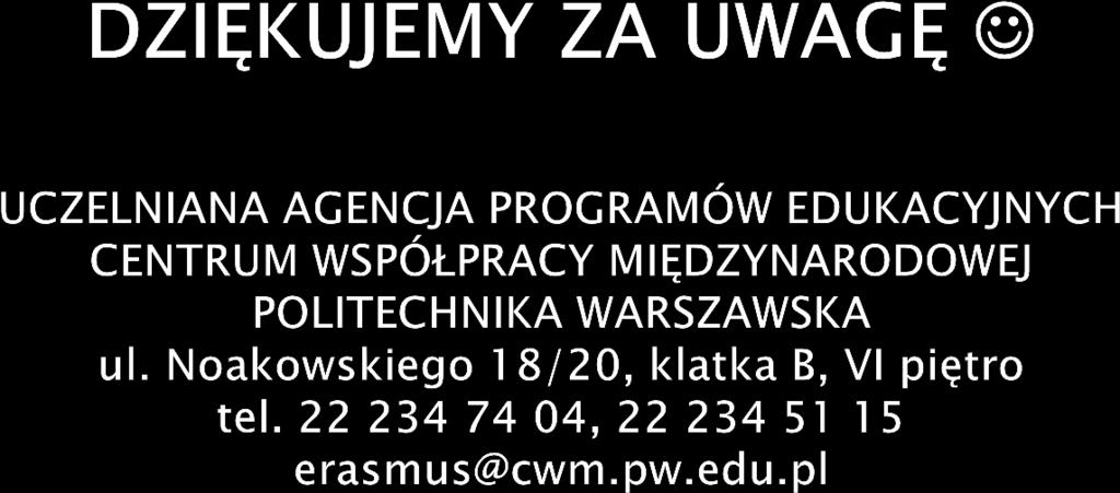 Agnieszka Bursztyńska abursztynska@cwm.pw.edu.pl Dominika Jasińska djasinska@cwm.pw.edu.pl Joanna Gołębiowska joanna.