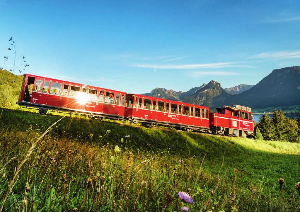 SCHAFBERGBAHN WYSOKO DO GÓRY I STROMO W DÓŁ Kolej Schafbergbahn