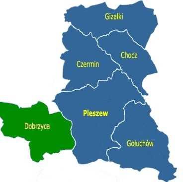 Sąsiaduje z następującymi gminami: od północy z gminami Kotlin i Jarocin (pow. jarociński), od wchodu z gminą Pleszew, od południa z gminami Raszków (pow. ostrowski) i Krotoszyn (pow.