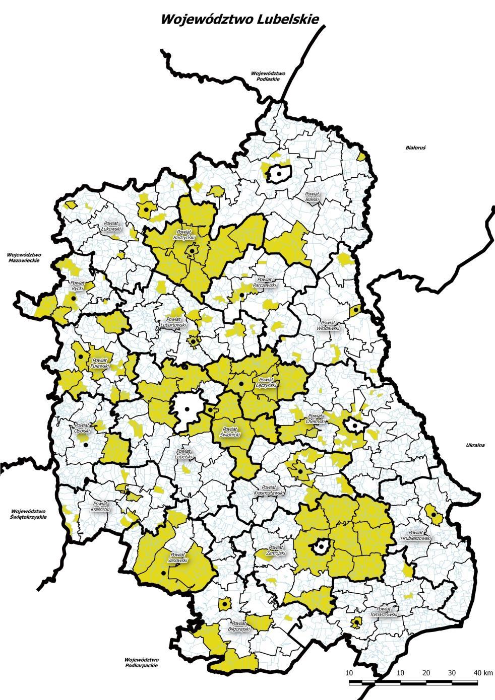 STAN OBECNY CYFROWEJ EWIDENCJI GRUNTÓW I BUDYNKÓW Stopień pokrycia cyfrową