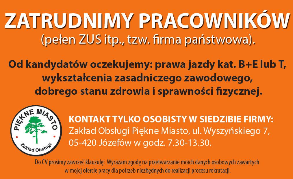 doświadczenienapodobnymstanowisku; dyspozycyjność. oferujemy: umowę o pracę w pełnym wymiarze; atrakcyjne i stabilne wynagrodzenie.